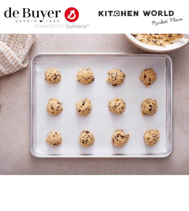 ถาดอบขนมอลูมิเนียมขอบเฉียง DE BUYER BW1359-40 ขนาด 30X40 ซม.
